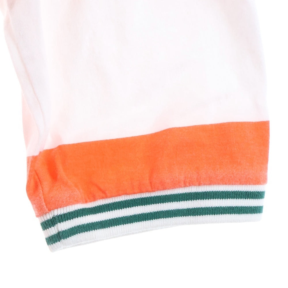 SUPREME(シュプリーム) 19AW Printed Stripe L/S Top プリンテッド ストライプ クルーネック長袖Tシャツ カットソー オレンジ/ホワイト