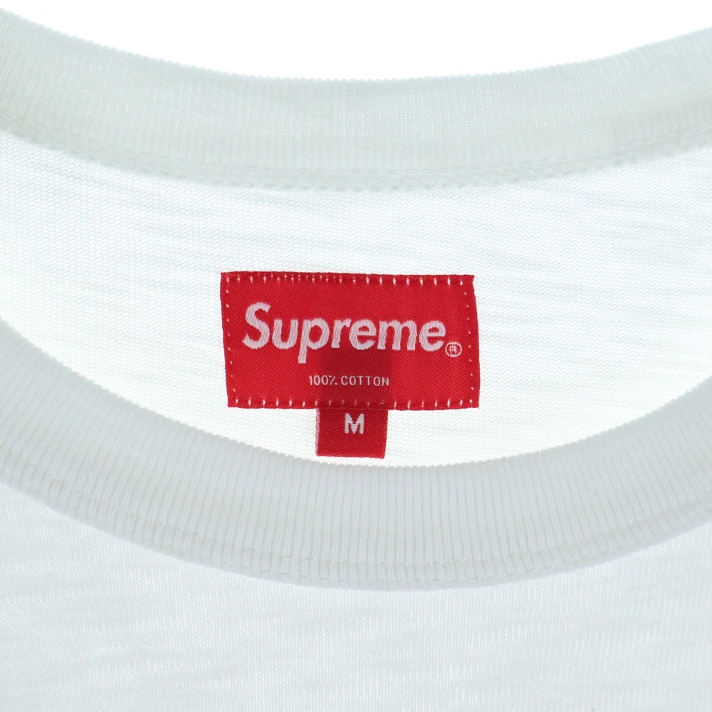 SUPREME(シュプリーム) 19AW Flame S/S Top フレイムロゴ クルーネック半袖Tシャツ カットソー ホワイト