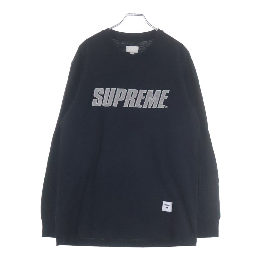 SUPREME(シュプリーム) 17AW Metallic L/S Tee メタリック クルーネック長袖Tシャツ カットソー ブラック