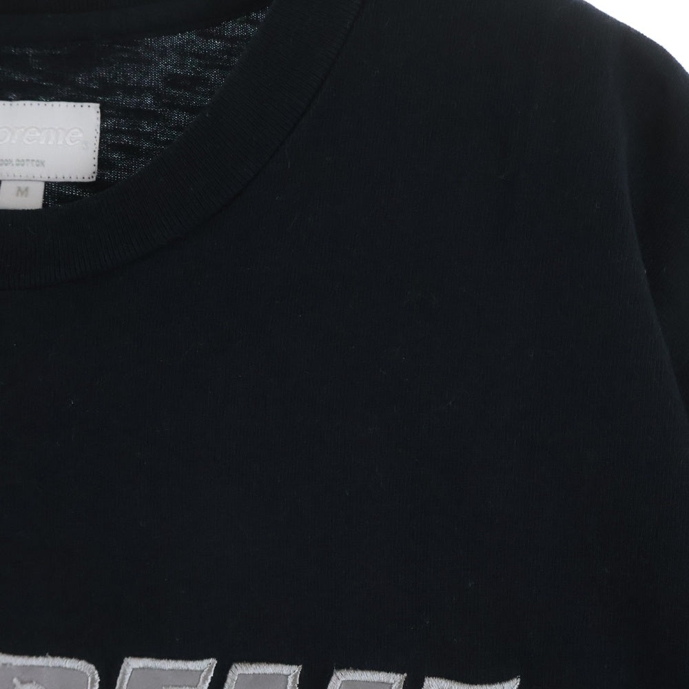 SUPREME(シュプリーム) 17AW Metallic L/S Tee メタリック クルーネック長袖Tシャツ カットソー ブラック