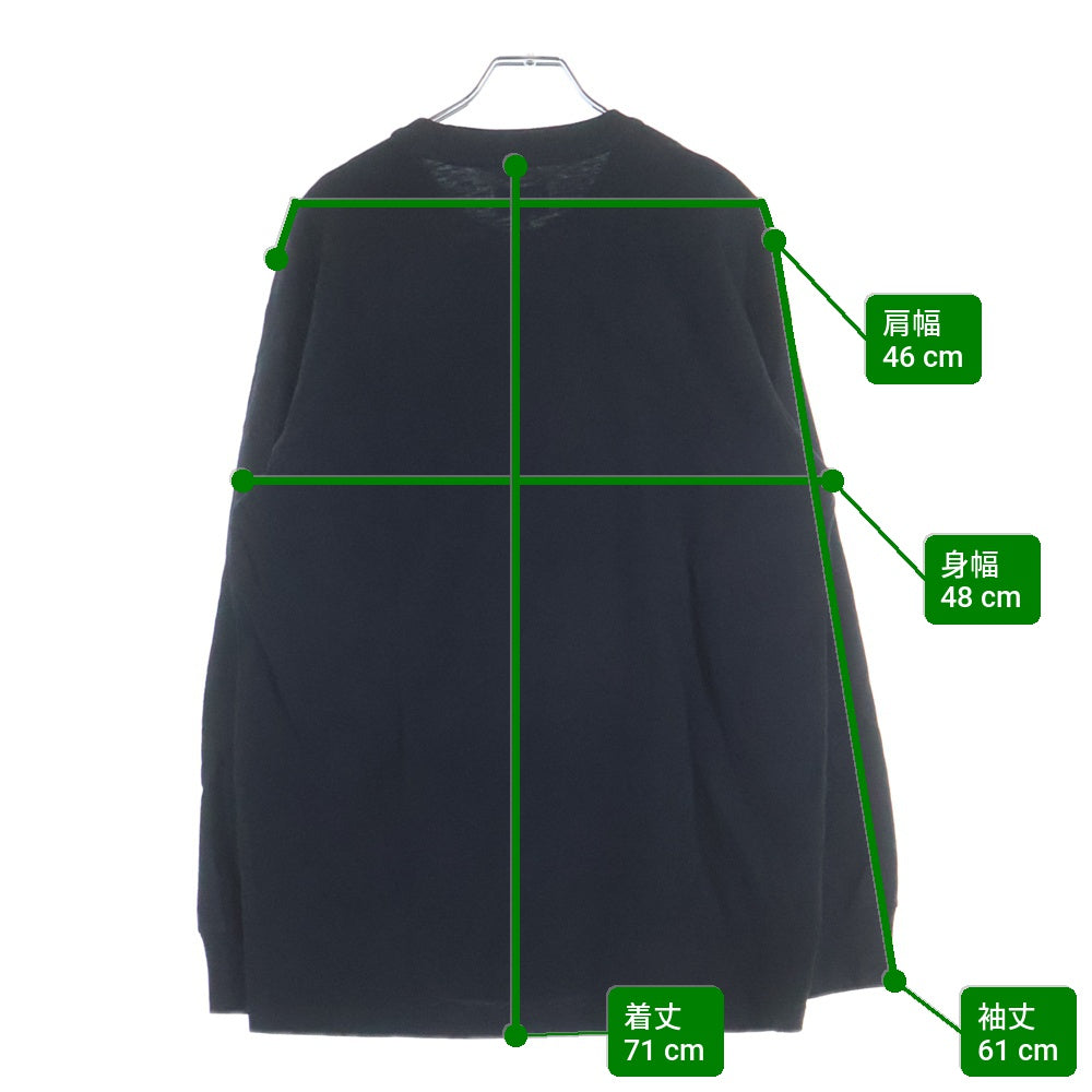 SUPREME(シュプリーム) 17AW Metallic L/S Tee メタリック クルーネック長袖Tシャツ カットソー ブラック