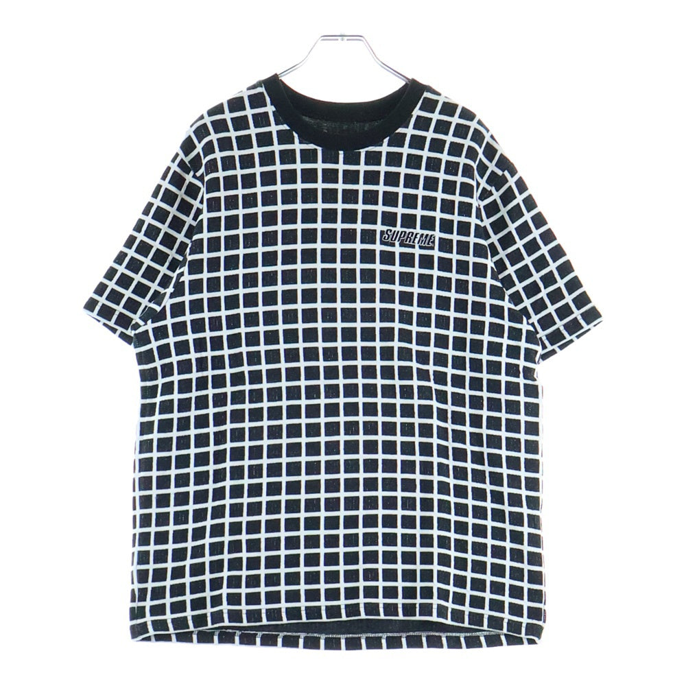 SUPREME(シュプリーム) 19SS Grid Jacquard S/S Top グリッド ジャガード クルーネック半袖Tシャツ カットソー ブラック/ホワイト
