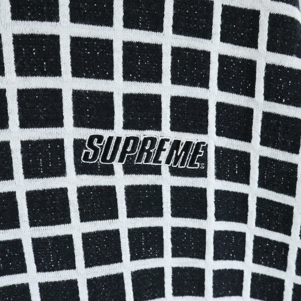 SUPREME(シュプリーム) 19SS Grid Jacquard S/S Top グリッド ジャガード クルーネック半袖Tシャツ カットソー ブラック/ホワイト