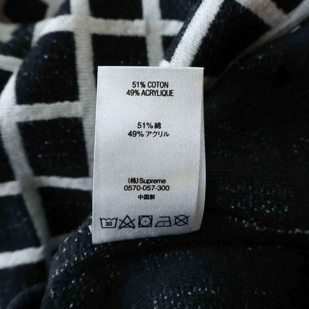 SUPREME(シュプリーム) 19SS Grid Jacquard S/S Top グリッド ジャガード クルーネック半袖Tシャツ カットソー ブラック/ホワイト