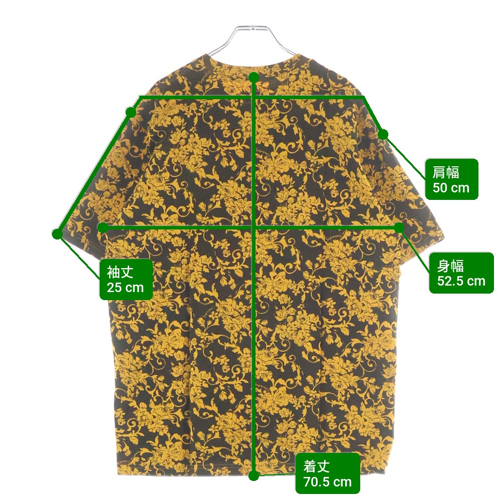 SUPREME(シュプリーム) 20SS Small Box Tee Floral スモール ボックスロゴ フローラル クルーネック半袖Tシャツ カットソー イエロー/ブラック