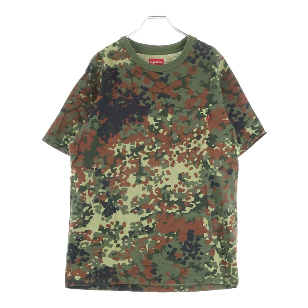 SUPREME(シュプリーム) 19SS German Camo pocket Tee ジャーマン カモ クルーネック半袖ポケットTシャツ カットソー カーキ