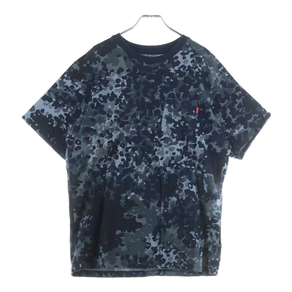 SUPREME(シュプリーム) 19SS Pocket Tee Navy German Camo ジャーマン カモ クルーネック半袖ポケットTシャツ カットソー ネイビー