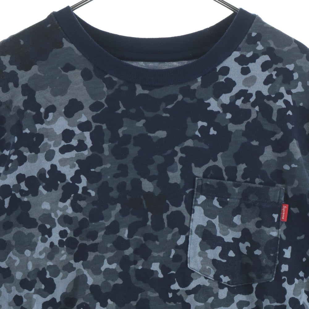 SUPREME(シュプリーム) 19SS Pocket Tee Navy German Camo ジャーマン カモ クルーネック半袖ポケットTシャツ カットソー ネイビー
