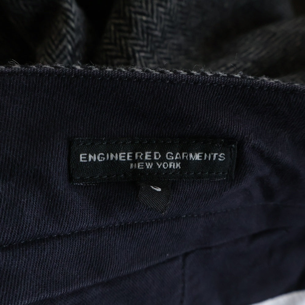 Engineered Garments(エンジニアド ガーメンツ) ヘリンボーン ウール混 テーパードスラックスパンツ グレー