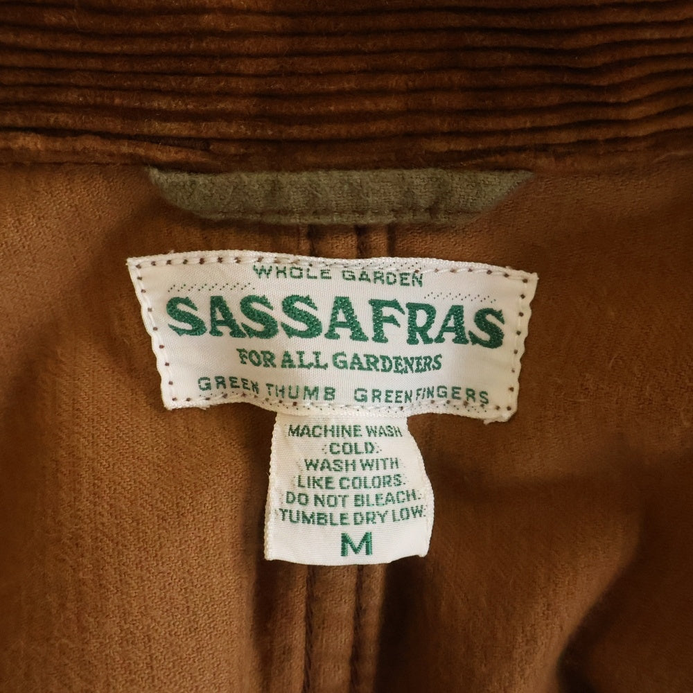 SASSAFRAS(ササフラス) マルチポケット コーデュロイ ボタンジャケット ブラウン