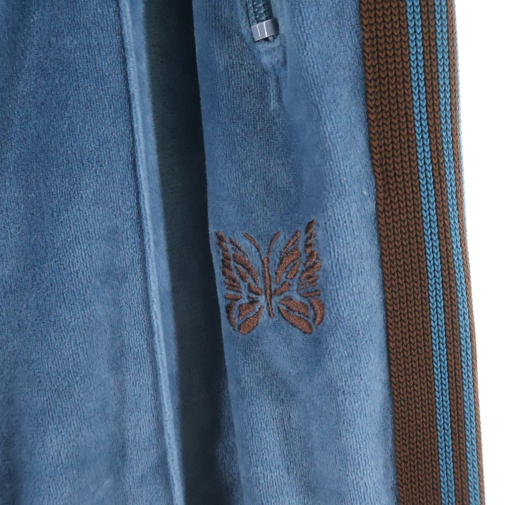 Needles(ニードルス) 23SS NARROW TRACK PANT ナロー ベロア イージートラックパンツ ブルー MR293