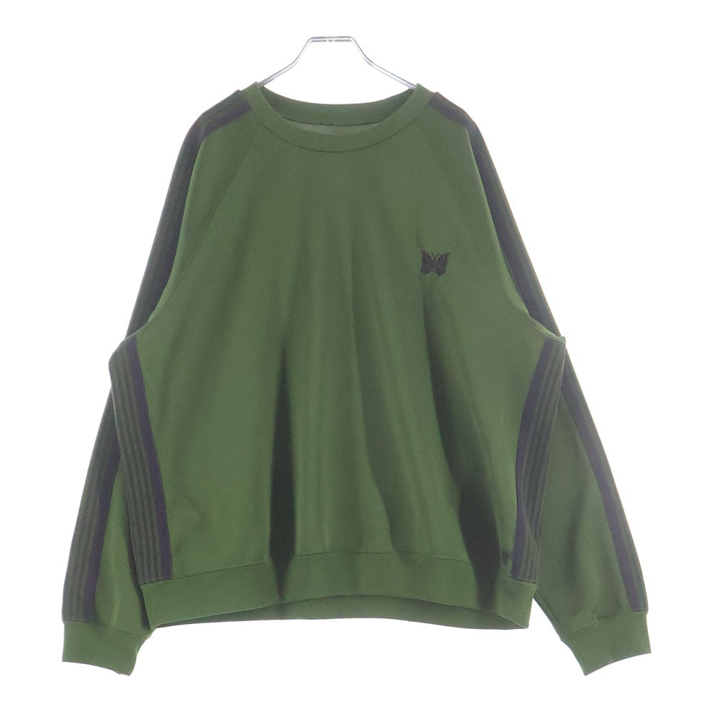 Needles(ニードルス) TRACK CREW NECK SHIRT ロゴエンブロイダリーデザイン クルーネック トラックスウェット トレーナー グリーン OT227
