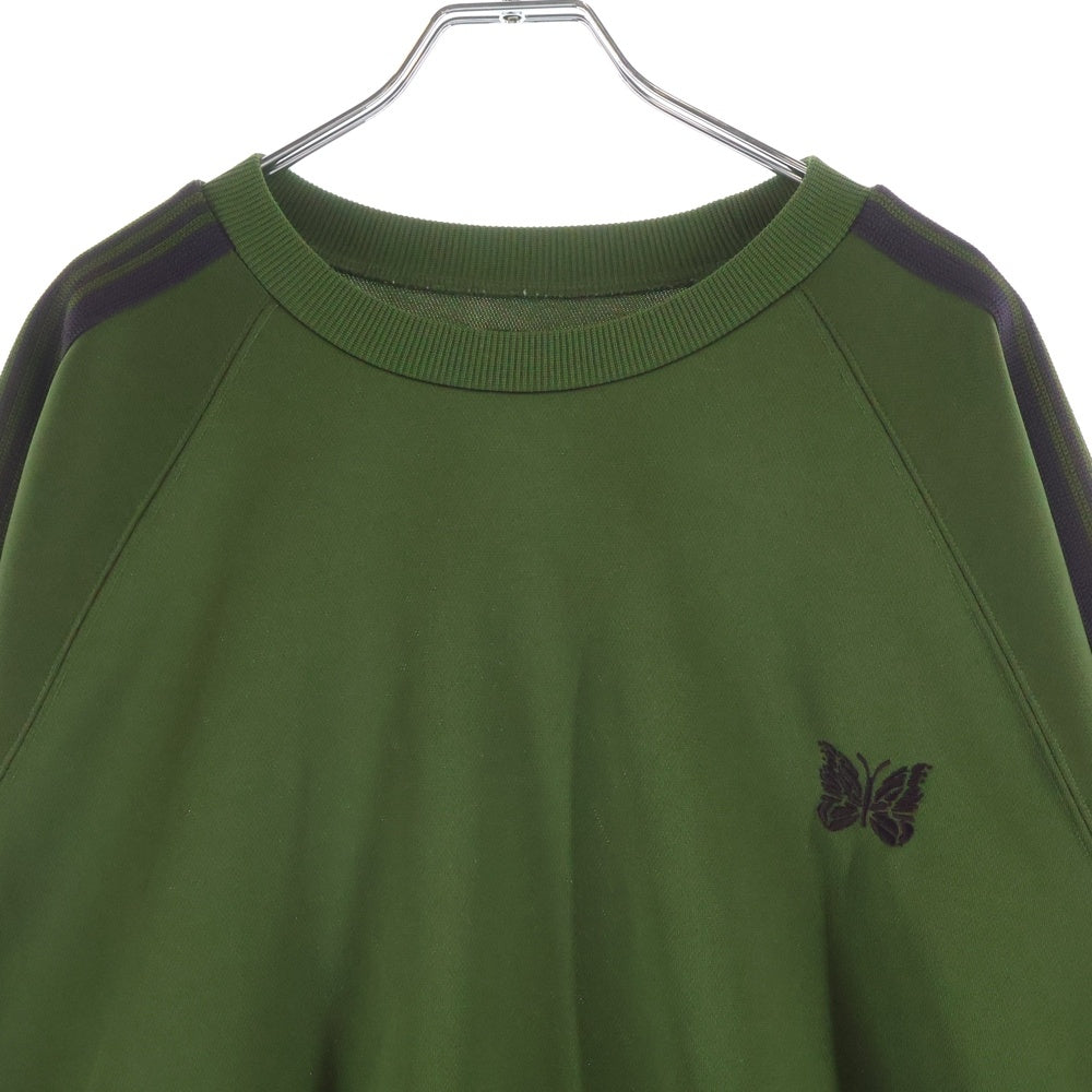 Needles(ニードルス) TRACK CREW NECK SHIRT ロゴエンブロイダリーデザイン クルーネック トラックスウェット トレーナー グリーン OT227