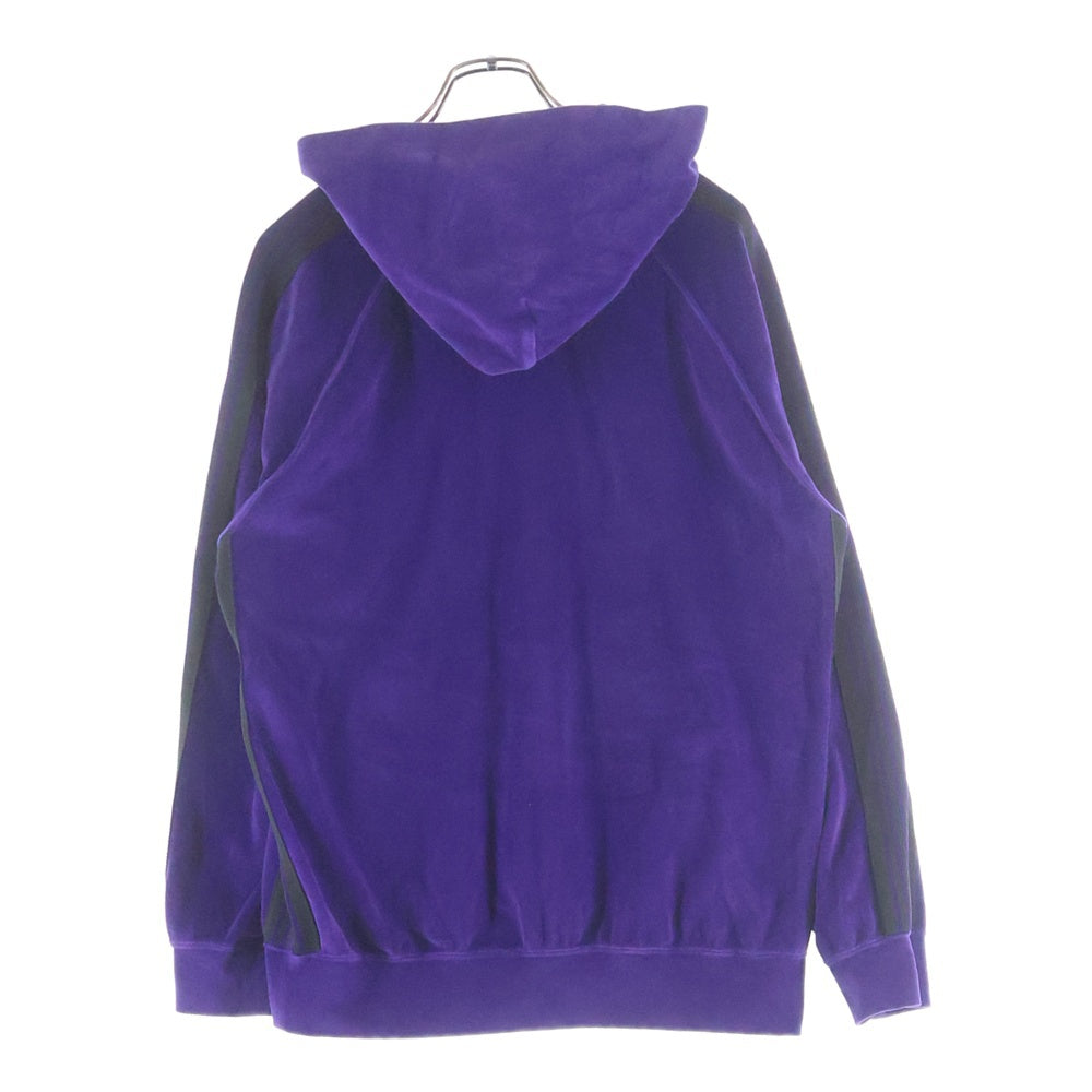 Needles(ニードルス) TRACK HOODY C/PE VELOUR ベロア エンブロイダリーデザイン フーデッド トラックスウェット パーカー パープル NS252