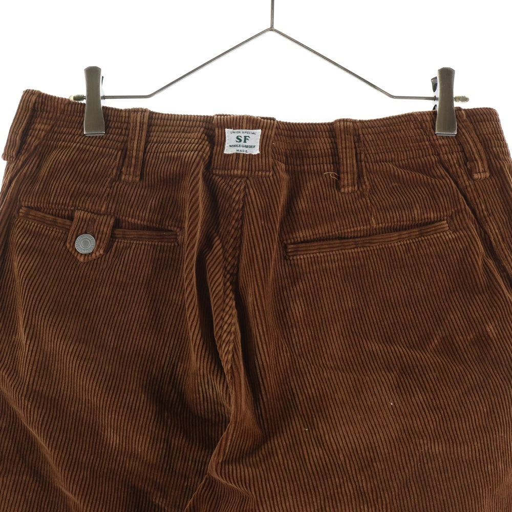 SASSAFRAS(ササフラス) ボタンフライ コーデュロイハーフパンツ ショーツ ブラウン