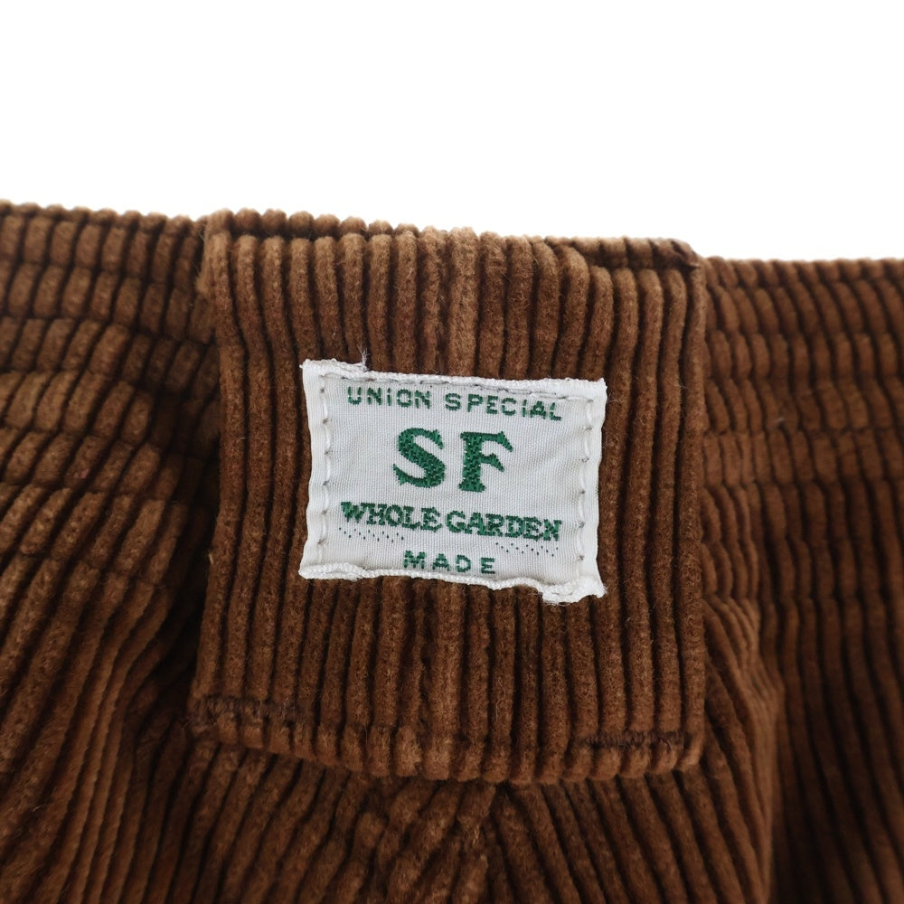 SASSAFRAS(ササフラス) ボタンフライ コーデュロイハーフパンツ ショーツ ブラウン
