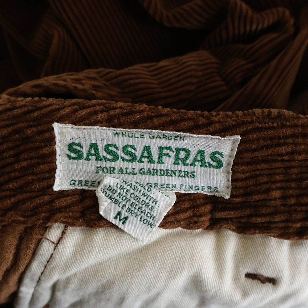 SASSAFRAS(ササフラス) ボタンフライ コーデュロイハーフパンツ ショーツ ブラウン