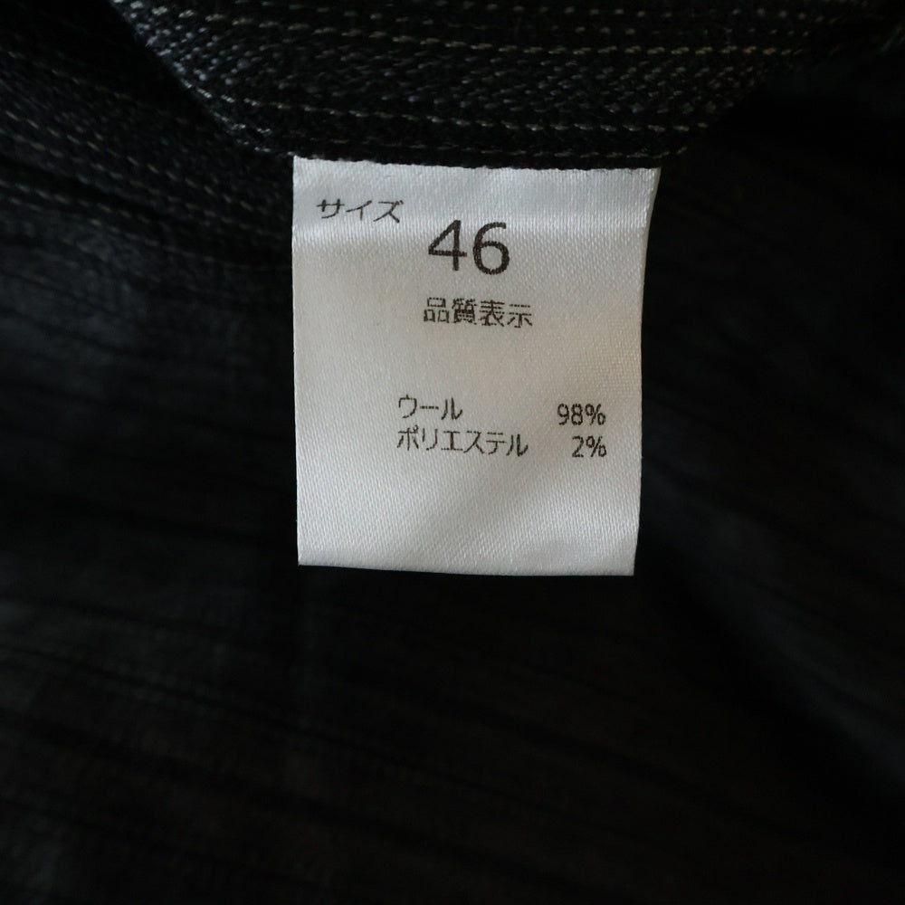 NEAT(ニート) ストライプ ウール混 テーパードスラックスパンツ グレー