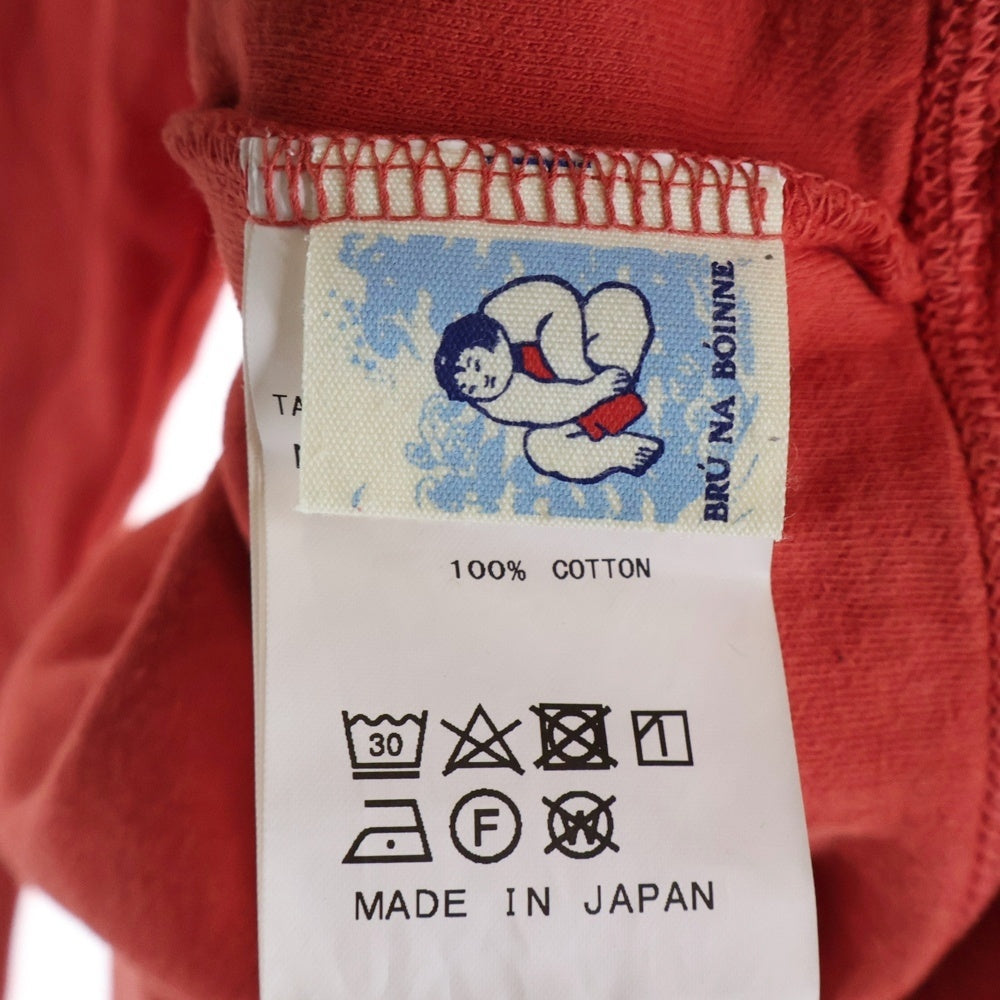 BRU NA BOINNE ブルーナボイン アポロ プルオーバースウェットパーカー フーディー レッド 8247-M