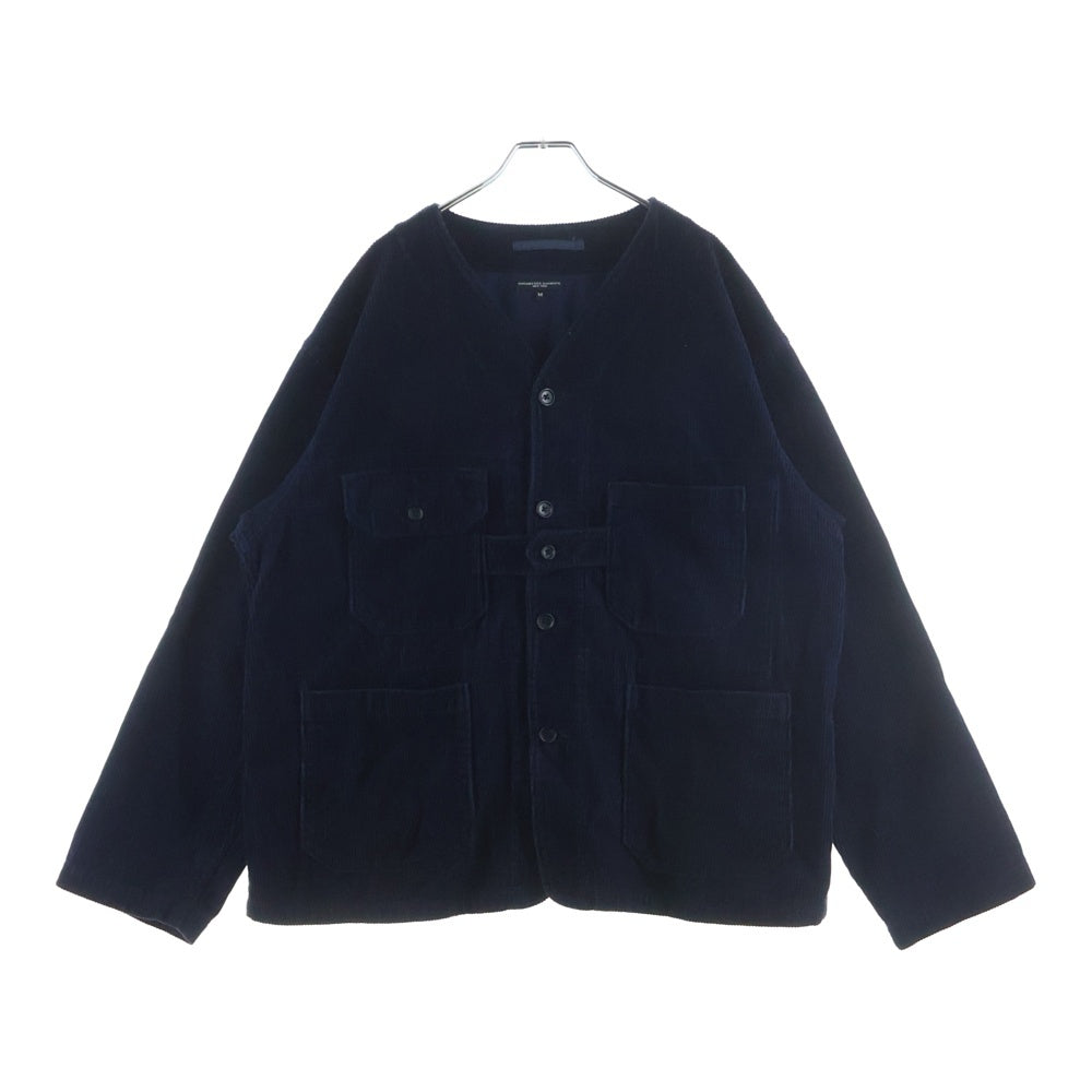 Engineered Garments(エンジニアド ガーメンツ) マルチポケット ノーカラー コーデュロイジャケット ネイビー