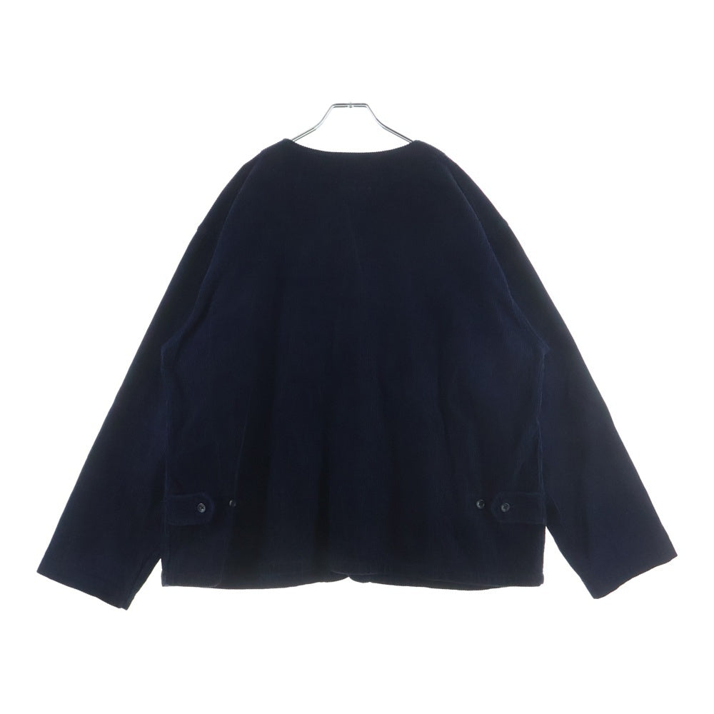Engineered Garments(エンジニアド ガーメンツ) マルチポケット ノーカラー コーデュロイジャケット ネイビー