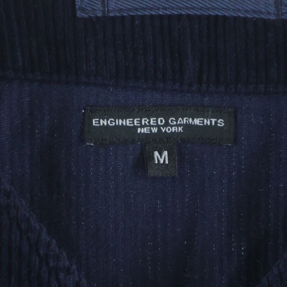 Engineered Garments(エンジニアド ガーメンツ) マルチポケット ノーカラー コーデュロイジャケット ネイビー
