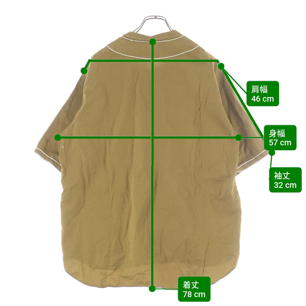 NIGEL CABOURN(ナイジェルケーボン) BASEBALL SHIRT S/S TYPE2 ショートスリーブ ベースボールシャツ ブラウン 8046-00-11001