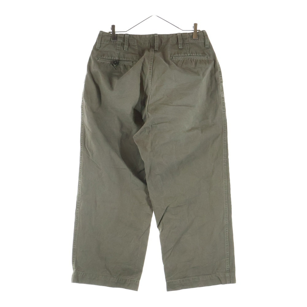 NIGEL CABOURN(ナイジェルケーボン) ボタンフライ ワイドチノパンツ カーキ 80330050020