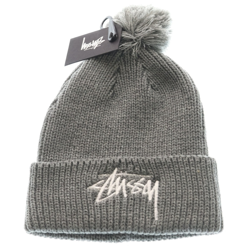 STUSSY(ステューシー) STOCK FA15 POM BEANIE ストック ポム ニットビーニー 帽子 グレー 132715 レディース