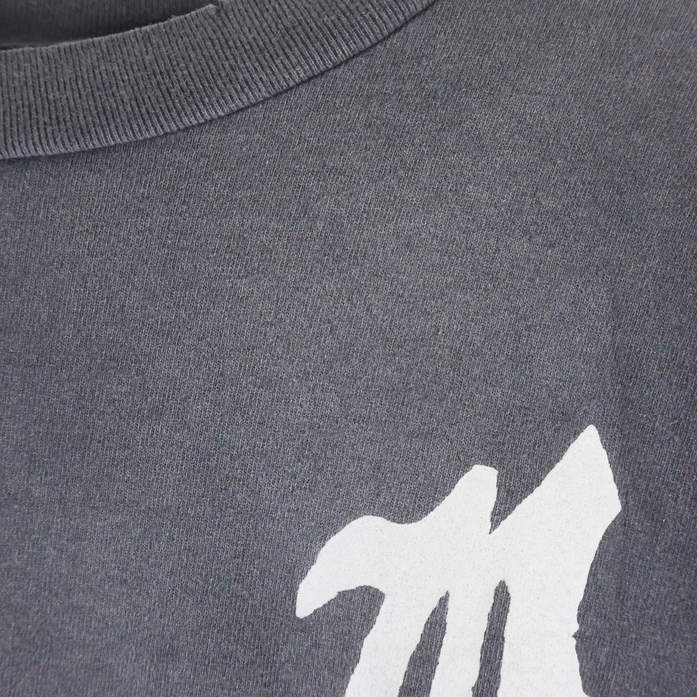 SAINT MICHAEL(セントマイケル) 24SS L/S TEE プリント クルーネック長袖Tシャツ カットソー ブラック SM-YS8-0000-015