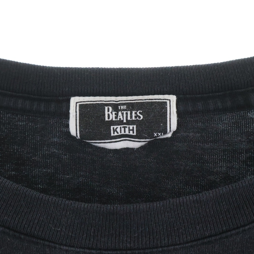 KITH(キス) ×THE BEATLES Abbey Road tee ザビートルズ アビーロード ヴィンテージ クルーネック半袖Tシャツ カットソー ブラック KHM031228