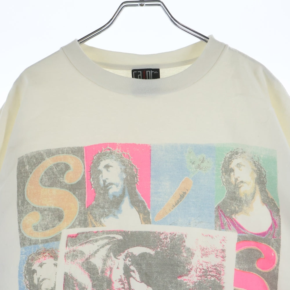 SAINT MICHAEL(セントマイケル) 24SS SW SS TEE VEGES ショーンウェザースプーン ベガス クルーネック半袖Tシャツ カットソー ホワイト SM-YS8-0000-C15