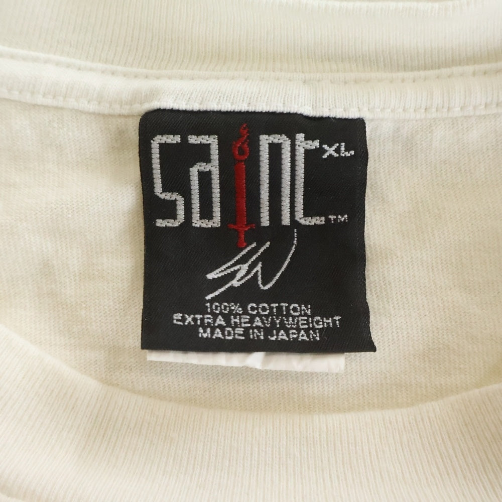 SAINT MICHAEL(セントマイケル) 24SS SW SS TEE VEGES ショーンウェザースプーン ベガス クルーネック半袖Tシャツ カットソー ホワイト SM-YS8-0000-C15