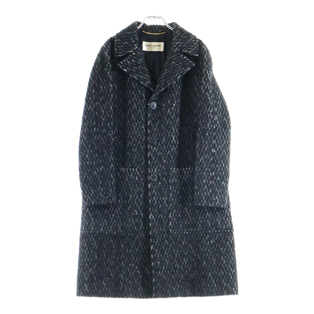 SAINT LAURENT PARIS(サンローランパリ) エディ期 イタリア製 ウール テーラードジャケットコート ブラック レディース 402693 Y164J