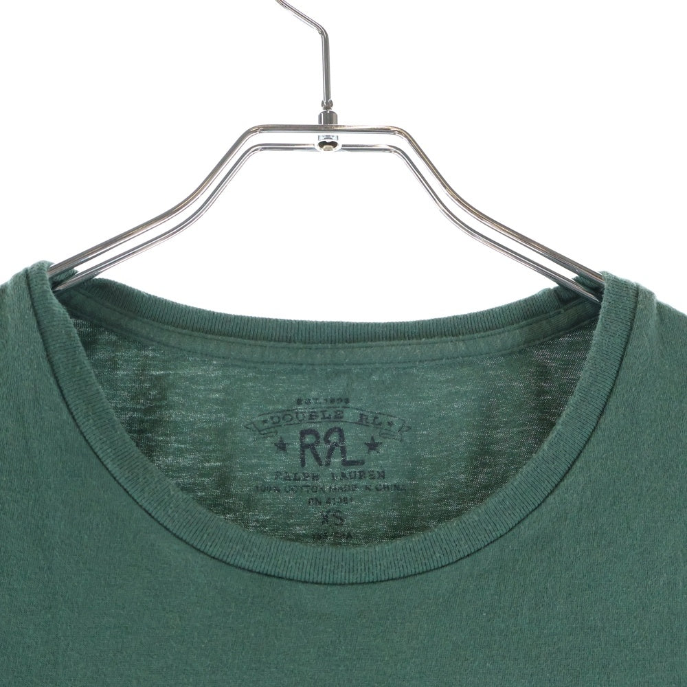 RRL(ダブルアールエル) フロントロゴデザイン クルーネック カットソー 半袖Tシャツ カーキ MNRRTSHM1N10026