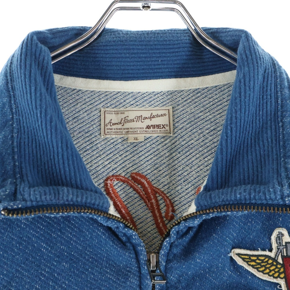 AVIREX(アヴィレックス) US NAVAL TRACK JACKET ナバル ジップアップ トラックジャケット ブルー 6123206