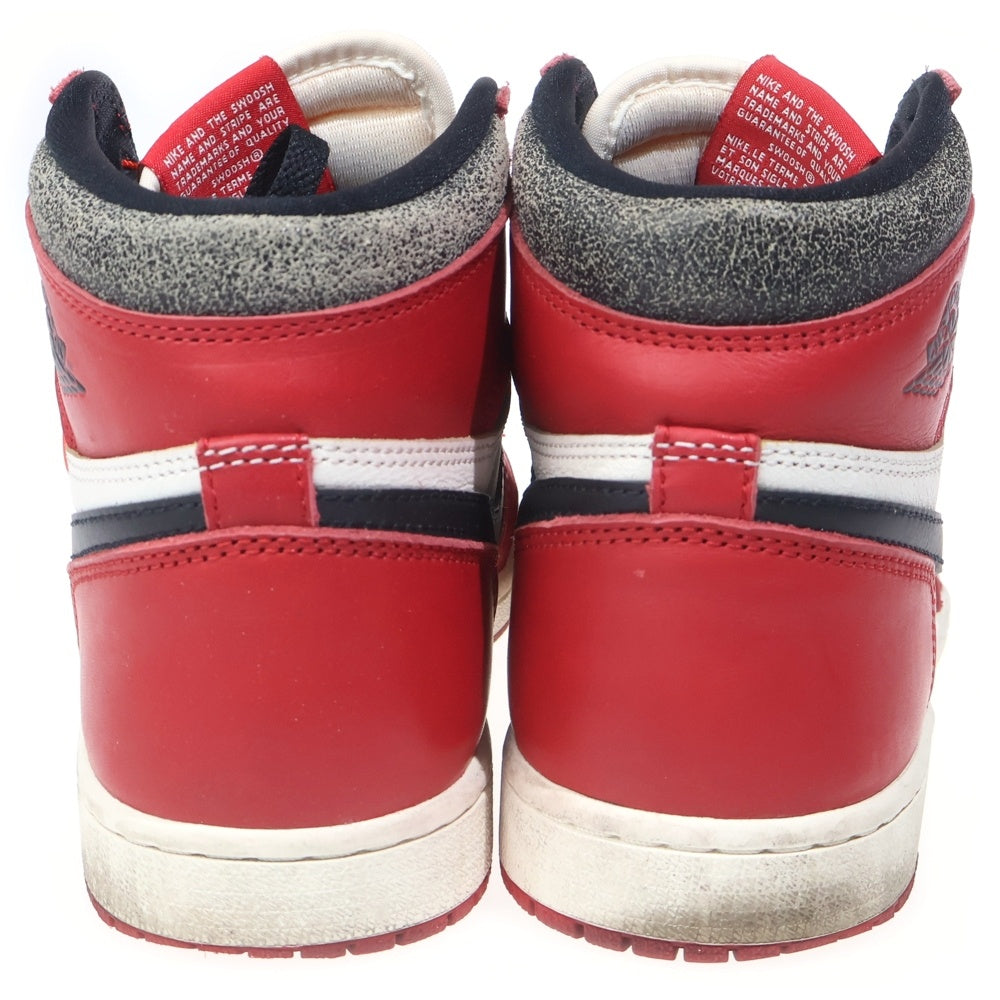 NIKE(ナイキ) AIR JORDAN 1 HIGH OG CHICAGO LOST & FOUND エアジョーダン1 シカゴ ロスト&ファウンド ハイカットスニーカー ホワイト/レッド US7.5/25.5cm DZ5485-612