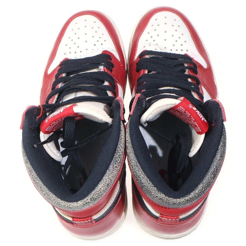 NIKE(ナイキ) AIR JORDAN 1 HIGH OG CHICAGO LOST & FOUND エアジョーダン1 シカゴ ロスト&ファウンド ハイカットスニーカー ホワイト/レッド US7.5/25.5cm DZ5485-612