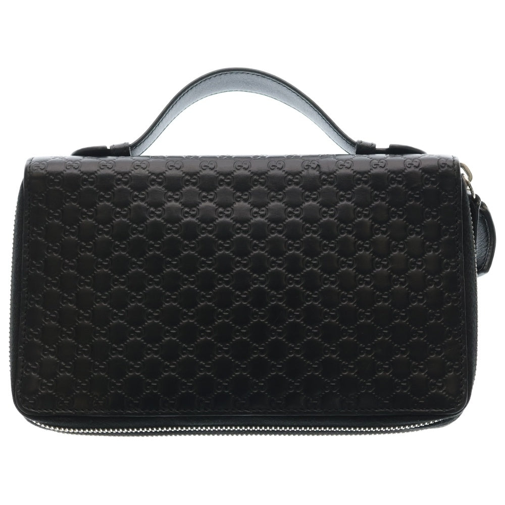 GUCCI(グッチ) マイクログッチシマ トラベルケース オーガナイザーウォレット 長財布 ブラック 449246