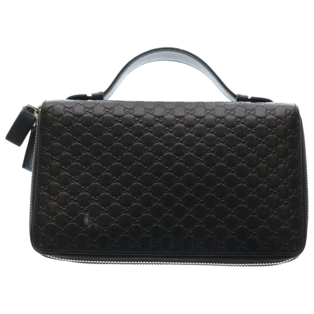 GUCCI(グッチ) マイクログッチシマ トラベルケース オーガナイザーウォレット 長財布 ブラック 449246