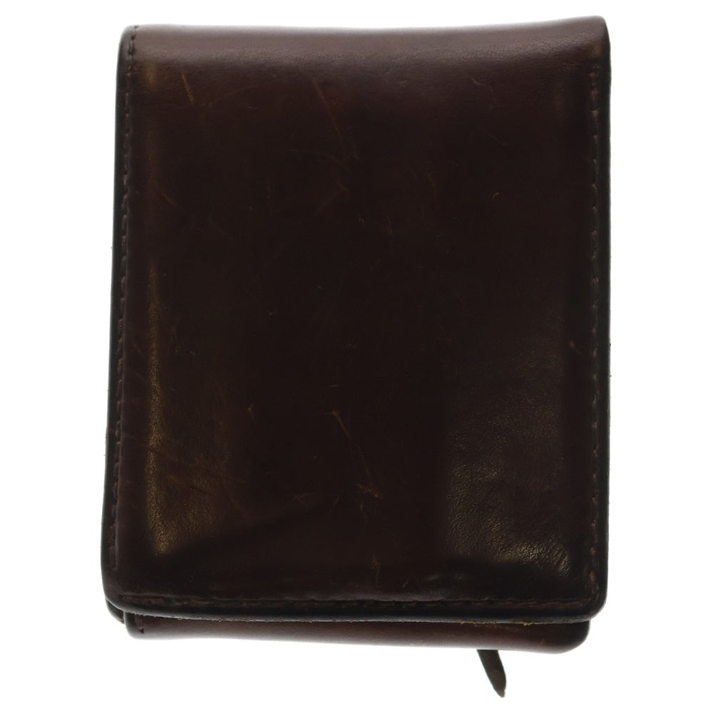 goro's(ゴローズ) K18付きフラワーコンチョ 二つ折り財布 レザーウォレット 赤茶