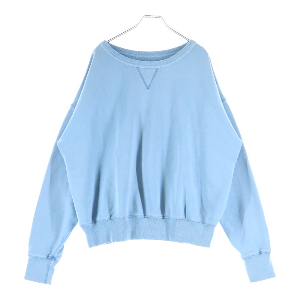 Maison Margiela(メゾンマルジェラ) 23SS Damaged Drop Shoulder SweatShirts ダメージ加工 ドロップショルダー スウェット トレーナー ブルー S50GU0207