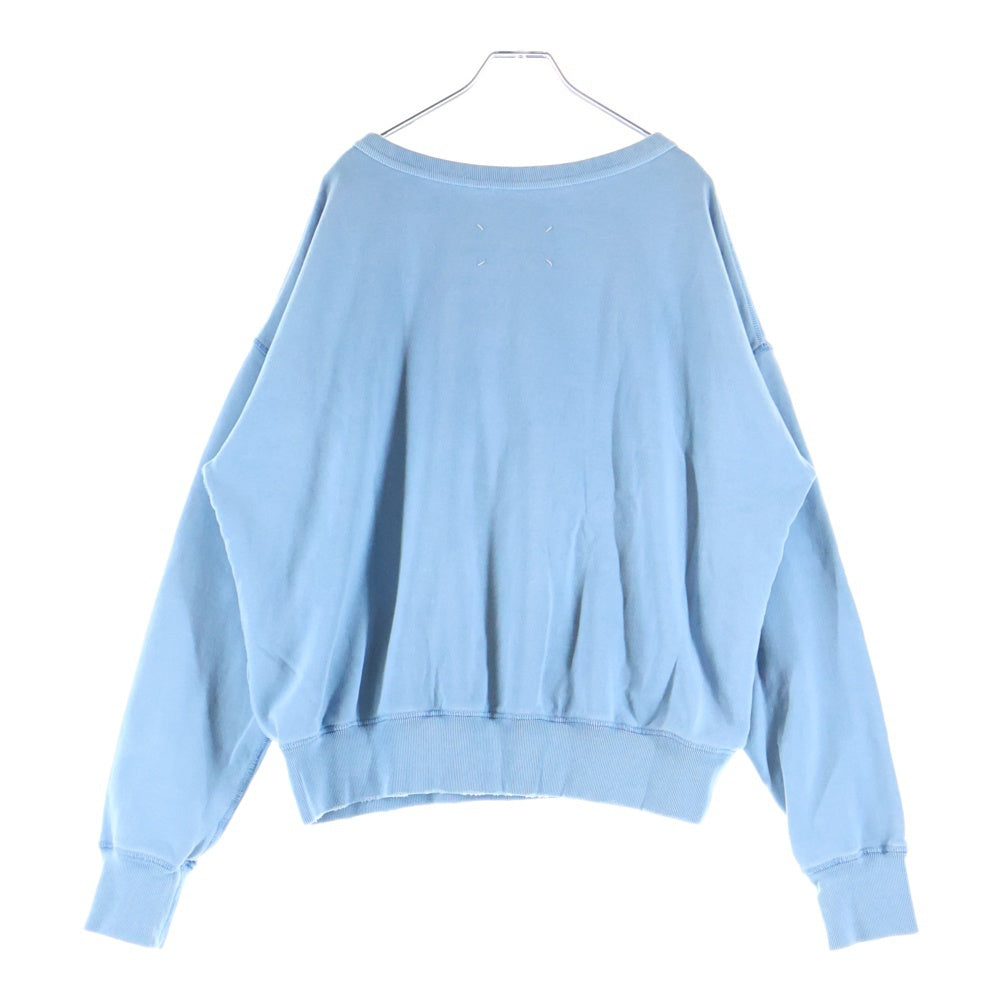Maison Margiela(メゾンマルジェラ) 23SS Damaged Drop Shoulder SweatShirts ダメージ加工 ドロップショルダー スウェット トレーナー ブルー S50GU0207