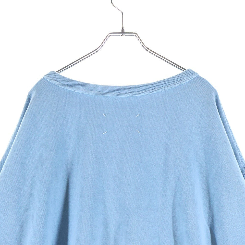 Maison Margiela(メゾンマルジェラ) 23SS Damaged Drop Shoulder SweatShirts ダメージ加工 ドロップショルダー スウェット トレーナー ブルー S50GU0207
