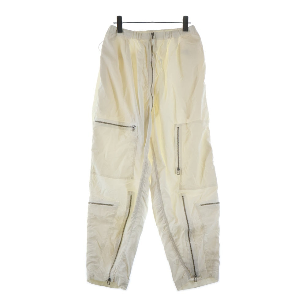 Product Twelve(プロダクトトゥエルブ) 22SS NYLON ZIP PANTS ジップスリット ナイロン ジップフライ マルチポケット カーゴパンツ ホワイト 22SS-PPT04