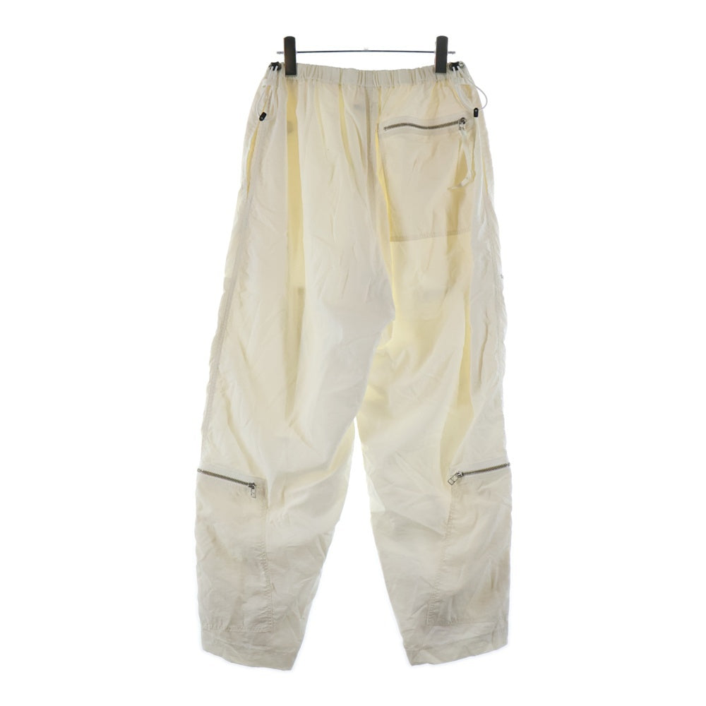 Product Twelve(プロダクトトゥエルブ) 22SS NYLON ZIP PANTS ジップスリット ナイロン ジップフライ マルチポケット カーゴパンツ ホワイト 22SS-PPT04