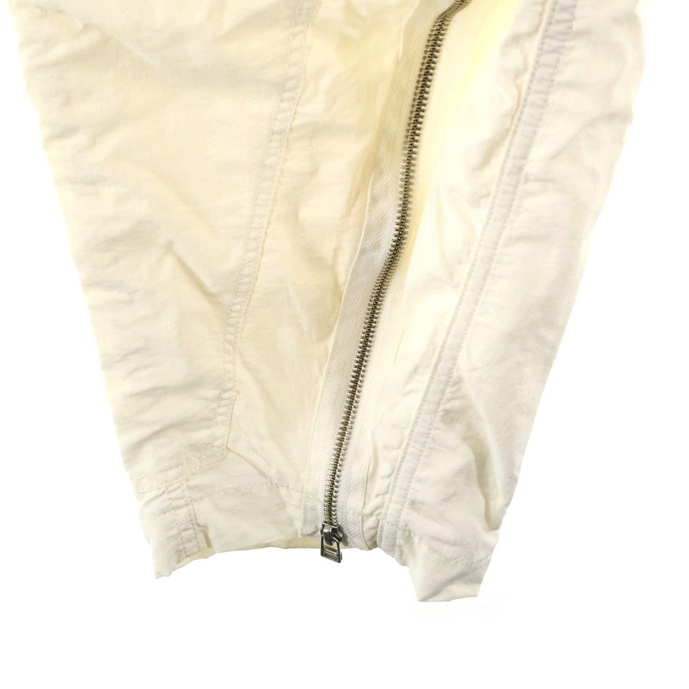 Product Twelve(プロダクトトゥエルブ) 22SS NYLON ZIP PANTS ジップスリット ナイロン ジップフライ マルチポケット カーゴパンツ ホワイト 22SS-PPT04