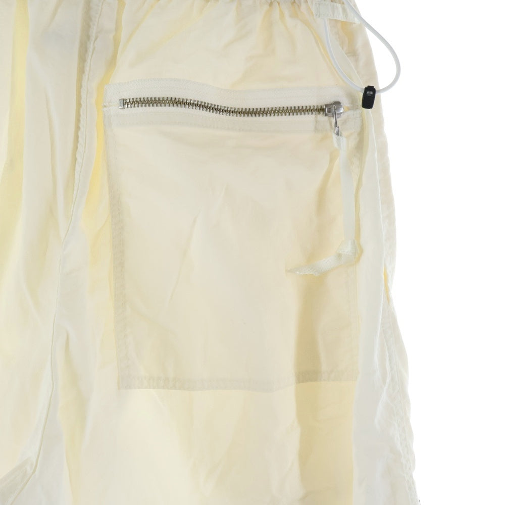 Product Twelve(プロダクトトゥエルブ) 22SS NYLON ZIP PANTS ジップスリット ナイロン ジップフライ マルチポケット カーゴパンツ ホワイト 22SS-PPT04