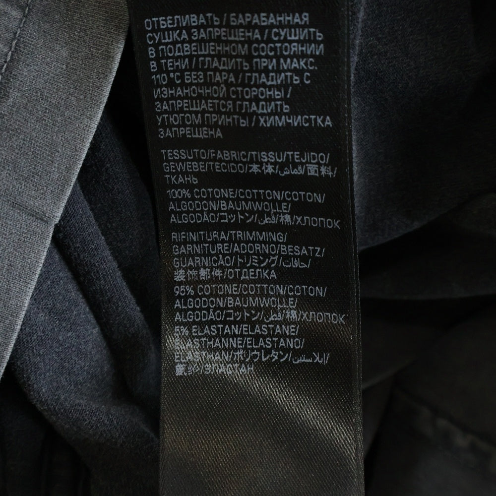 BALENCIAGA(バレンシアガ) OVERSIZED T-SHIRT フロントロゴデザイン フェード加工 クルーネック カットソー 半袖Tシャツ ブラック 811688 TRVQ7