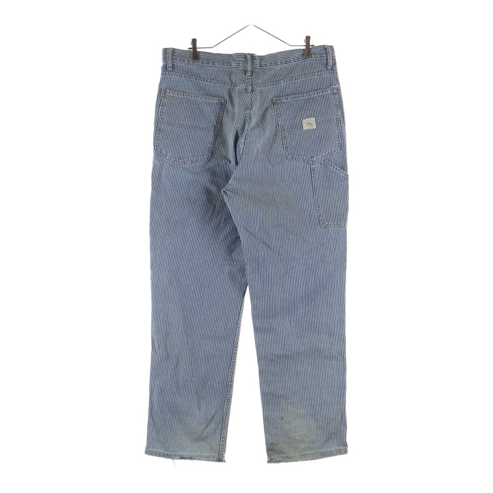 RRL(ダブルアールエル) 90S VINTAGE USA製 ヴィンテージ ヒッコリーストライプ ペインターパンツ ホワイト/インディゴ 41-4811879ZY